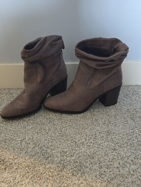 CL by Chinese Laundry Taupe Slouch Ankle Boots
